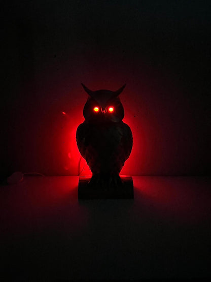 Owl Light decoration | Modern Decorative Owl Sculpture with Light | Unique Home Decor Accent | Modern Owl | Decorative Centerpiece Home