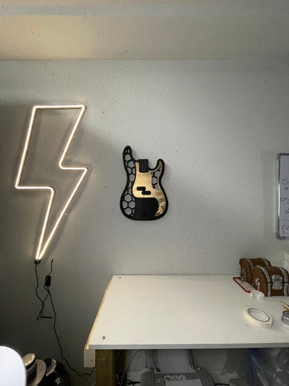 Guitar Body | 3D-Printed Electric Guitar Base | DIY Custom Guitar | Wall Art Decor | Honeycomb Design