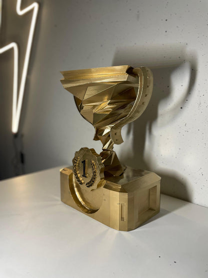 Competition Trophy Award | Gold, Silver Trophy 3D Printed Award Display for Competitions, Events, Sports, and Home Decor