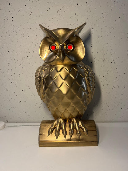 Owl Light decoration | Modern Decorative Owl Sculpture with Light | Unique Home Decor Accent | Modern Owl | Decorative Centerpiece Home