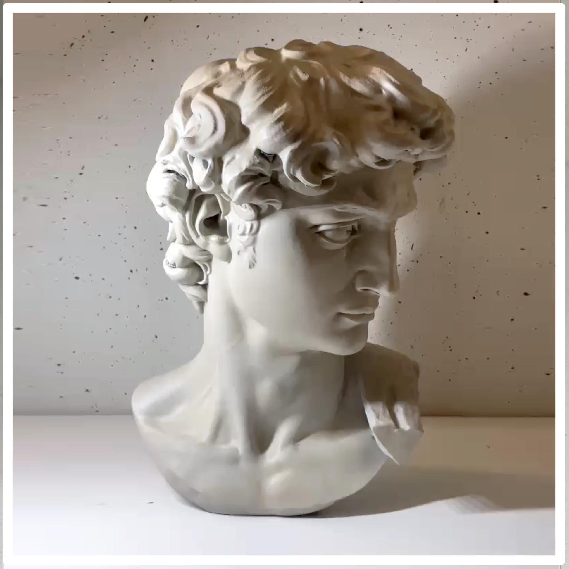 David Bust Statue | 3D Renaissance Sculpture | michelangelo | Modern Home Decor and outdoor Art Display