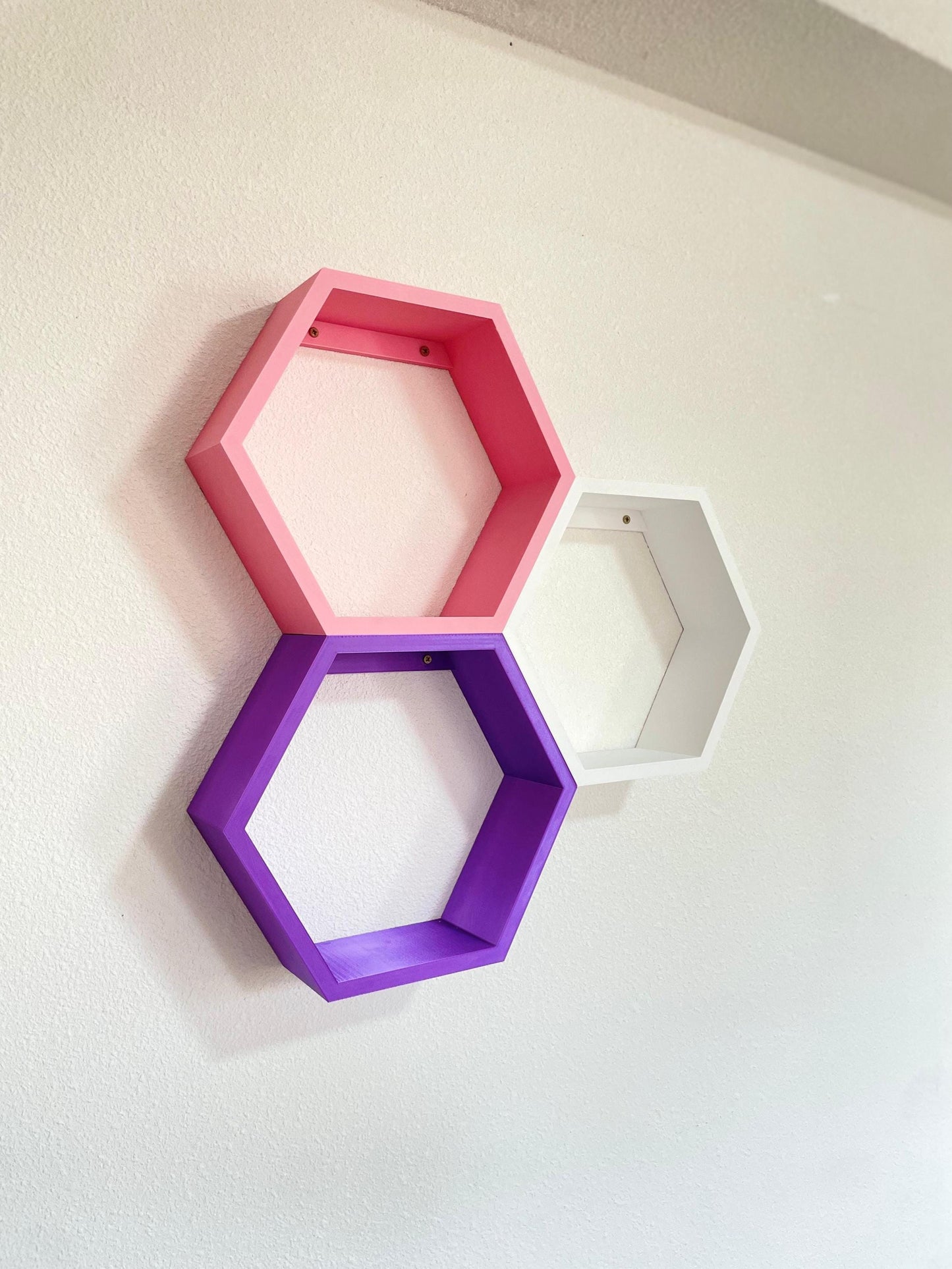 Honeycomb Wall Shelve | Modern Hexagon Floating Shelves for Home Decor | Stylish Storage Solution | Expandable colorful customizable shelves