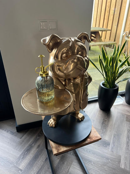 Bulldog Butler Table 70Cm - Unique Decorative Tray Holder & Key Organizer - Fun Dog Statue for Home Decor - Perfect Gift for Dog Lovers