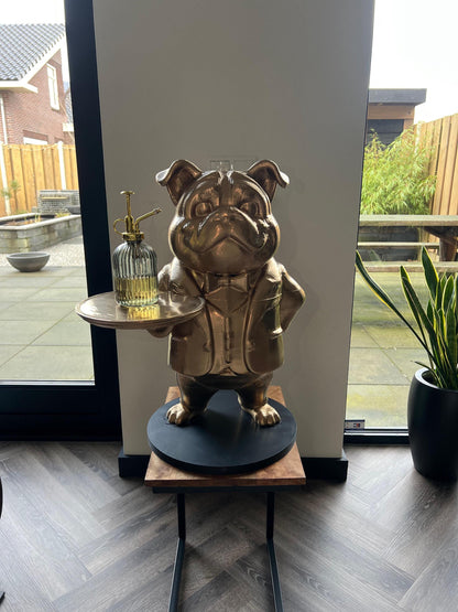 Bulldog Butler Table 70Cm - Unique Decorative Tray Holder & Key Organizer - Fun Dog Statue for Home Decor - Perfect Gift for Dog Lovers