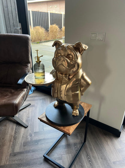 Bulldog Butler Table 70Cm - Unique Decorative Tray Holder & Key Organizer - Fun Dog Statue for Home Decor - Perfect Gift for Dog Lovers