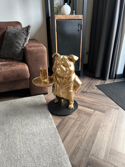 Bulldog Butler Table 70Cm - Unique Decorative Tray Holder & Key Organizer - Fun Dog Statue for Home Decor - Perfect Gift for Dog Lovers