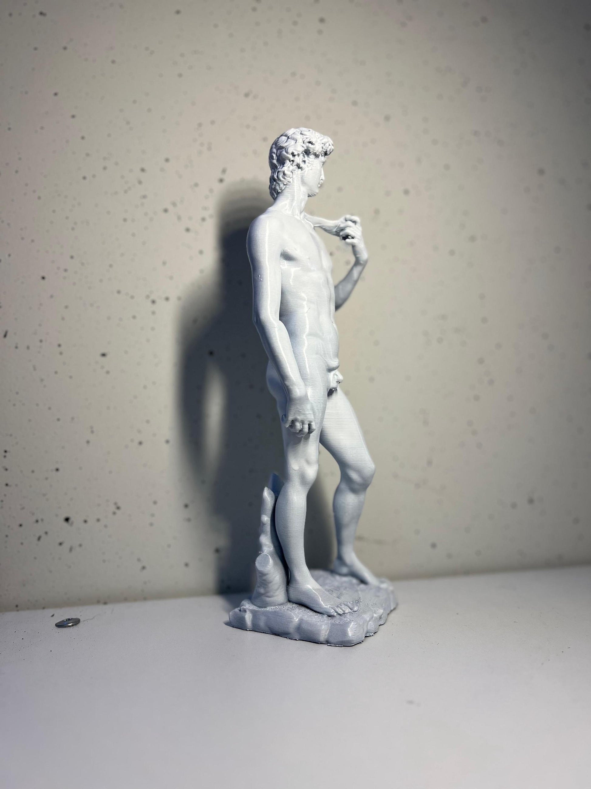 David Statue | Classic Art Sculpture | Michelangelo David | Italian Renaissance Decor | Home & Office Art | Antique Style Bust | 3D Printed