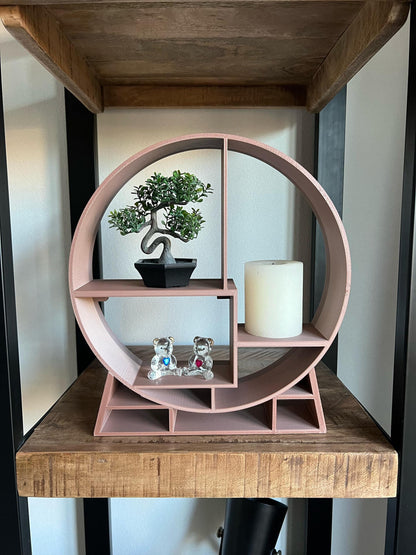 Decoration Shelf Round | Wall-Mounted or Freestanding Display for Miniatures & Plants