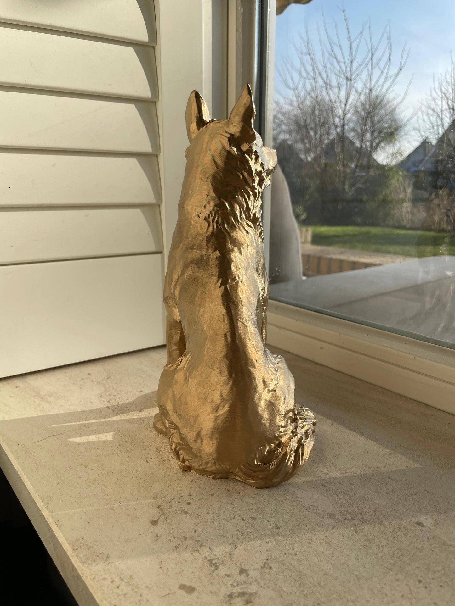 Golden German Shepherd Statue – Regal Dog Decor, Perfect Home Accent & Luxury Gift for Pet Lovers, Hand-Finished and Eye-Catching!