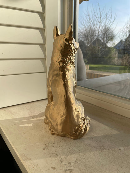 Golden German Shepherd Statue – Regal Dog Decor, Perfect Home Accent & Luxury Gift for Pet Lovers, Hand-Finished and Eye-Catching!