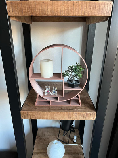 Decoration Shelf Round | Wall-Mounted or Freestanding Display for Miniatures & Plants