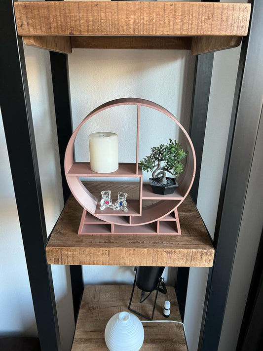 Decoration Shelf Round | Wall-Mounted or Freestanding Display for Miniatures & Plants