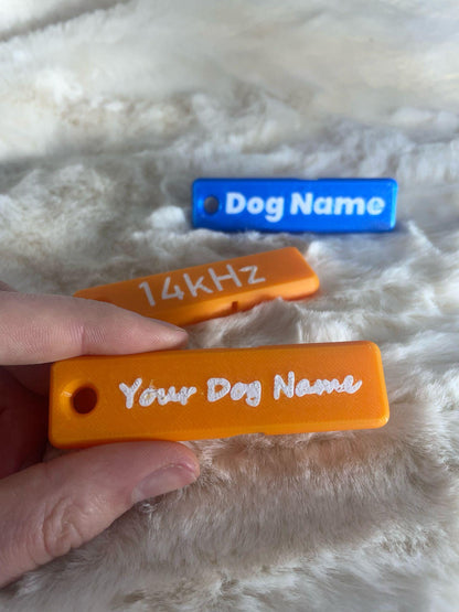 Custom Dog Whistle High Pitch | 14kHz | with keychain hole | Custom Dog Name | dog accessories