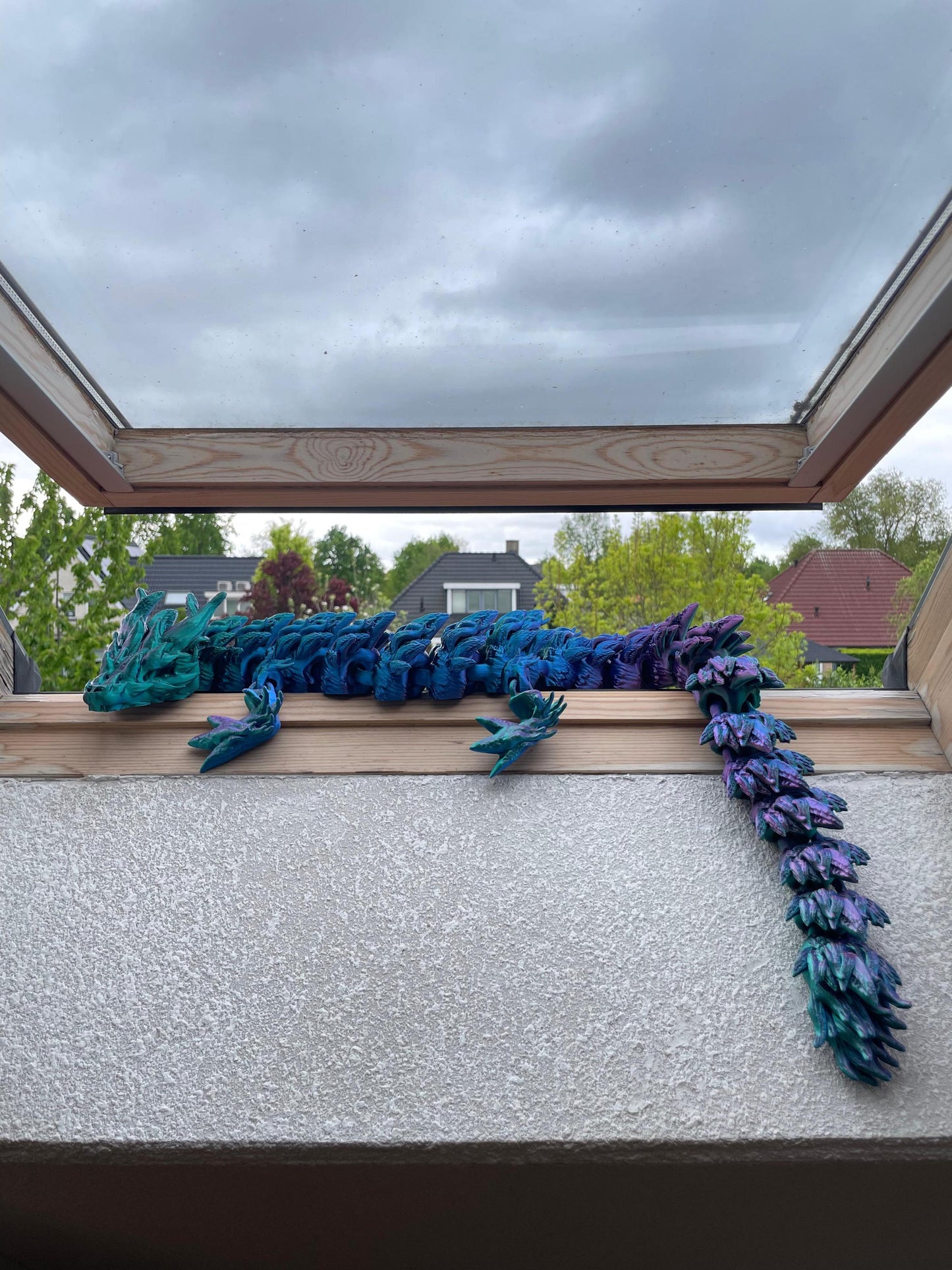 3D Printed Dragon Large 90cm Color-Changing Articulated Fantasy Decor Fidget Toy