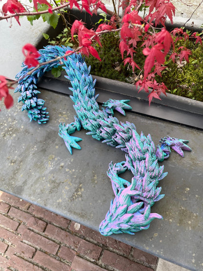 3D Printed Dragon Large 90cm Color-Changing Articulated Fantasy Decor Fidget Toy