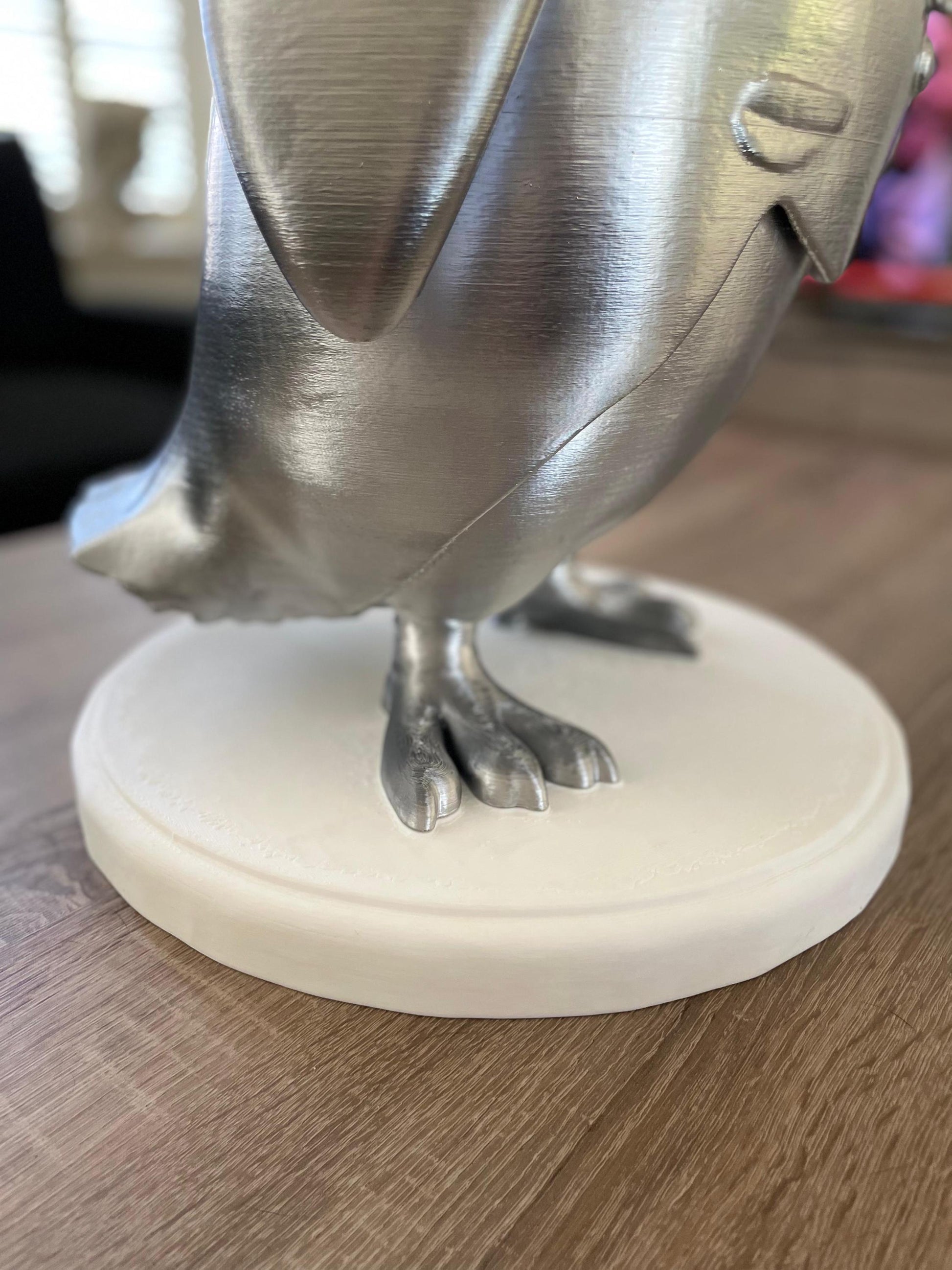 Penguin Butler Statue | Unique Home or Business Decor | Silver Tuxedo Server Figurine good for Fruit Tray display or showcase items