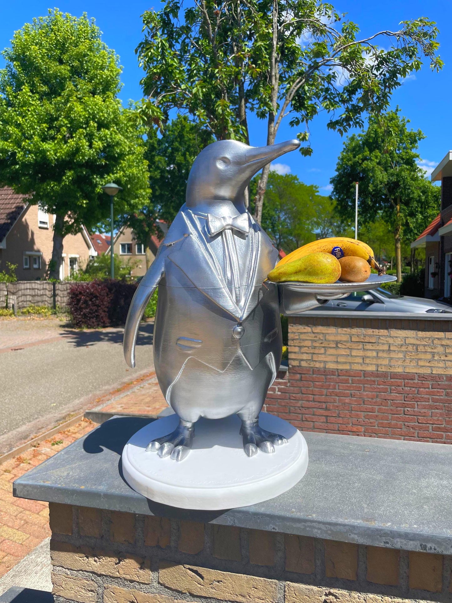 Pnguin butler server for business or home decor