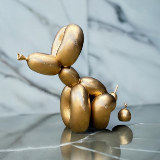 Poop Balloon Dog Sculpture | Unique Collectible Gift for Art and Dog Lovers | Fun and Quirky Home Decoration