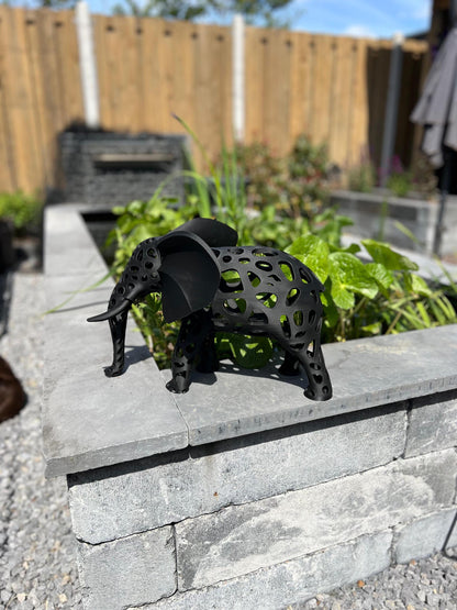 Perforated Elephant Sculpture | Modern Art | indoor & outdoor Decor for Your Space
