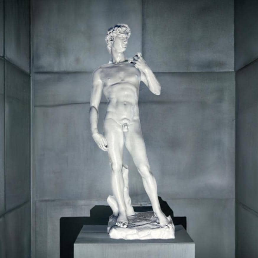 David Michelangelo Statue | Classic Art Sculpture | Italian Renaissance Decor | Home & Office Art | Antique Style Bust | 3D Printed