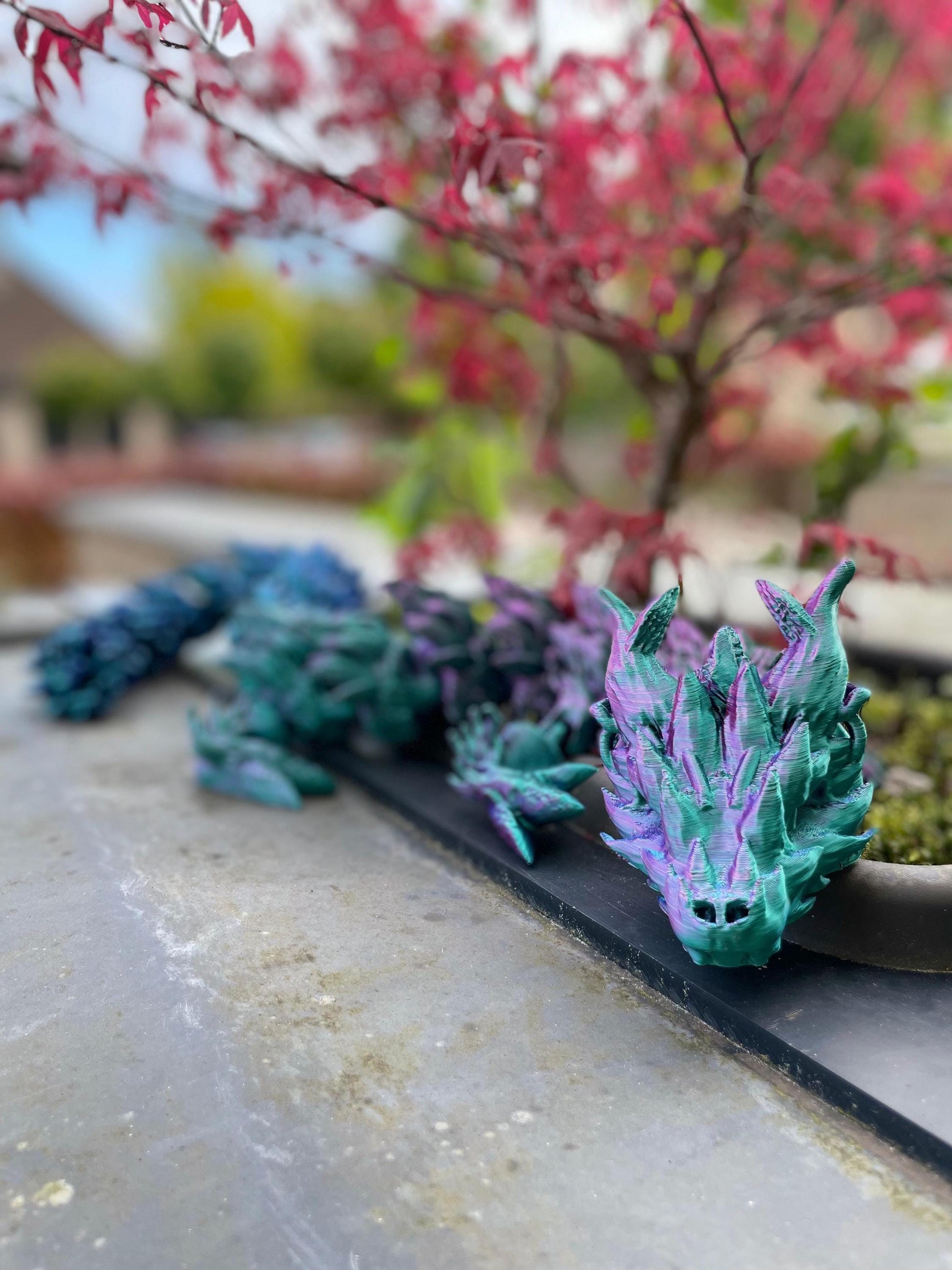 3D Printed Dragon Large 90cm Color-Changing Articulated Fantasy Decor Fidget Toy