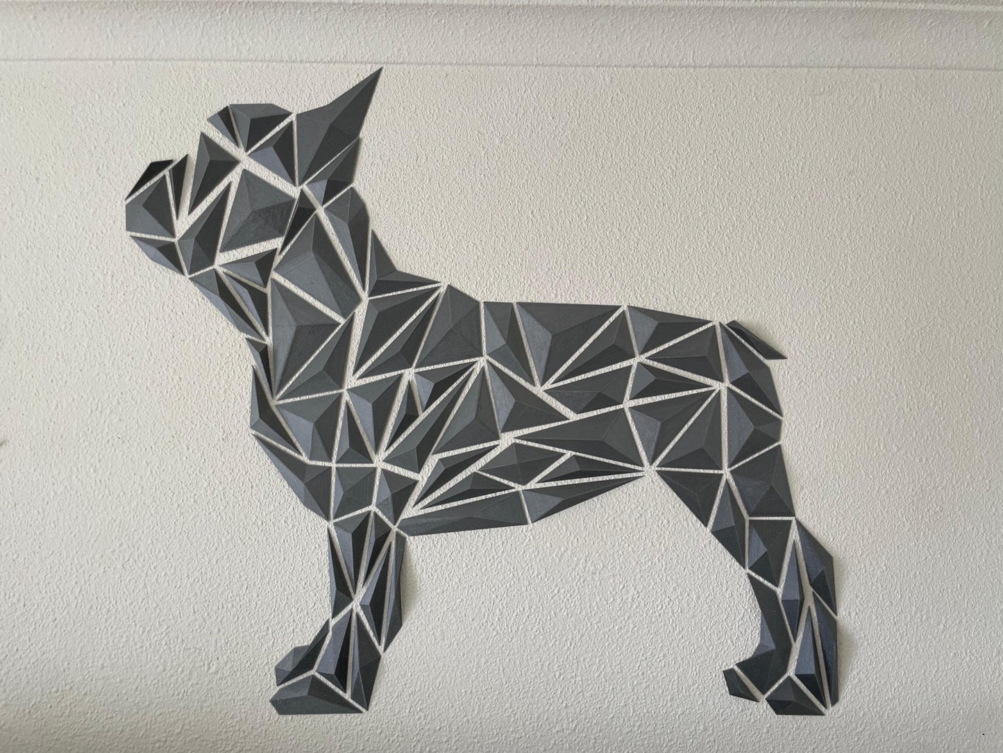 Geometric Dog Wall Decal Puzzle Modern French Bulldog Wall Art Sticker Pet Decor Minimalist Nursery Animal Vinyl Boston Terrier Gift