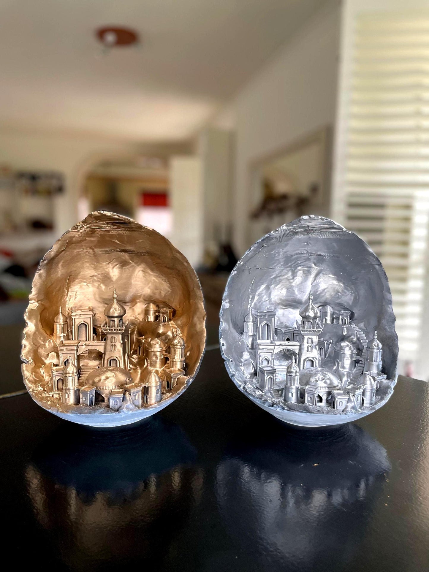 Moon City home decor Diorama 3D Printed Fantasy Architecture Miniature Mystical Palace Sculpture Fantasy World Decor Magical City Art Gift