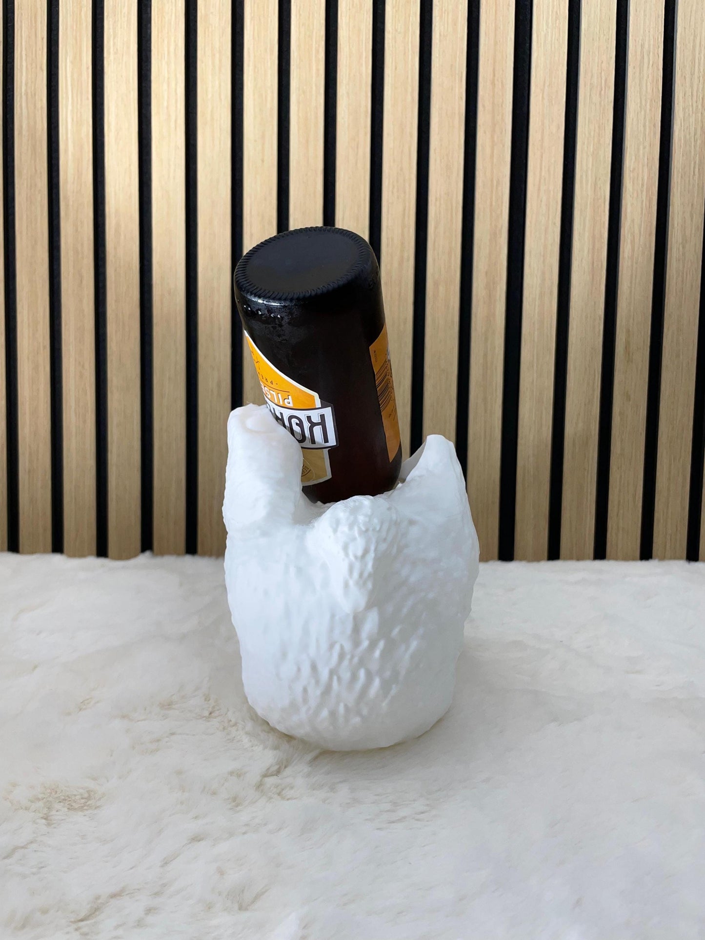 Bunny Wine Bottle Holder White Rabbit Wine Rack Easter Decor Whimsical Animal Wine Display Kitchen Bar Decor Wine Lover Gift Sculpture