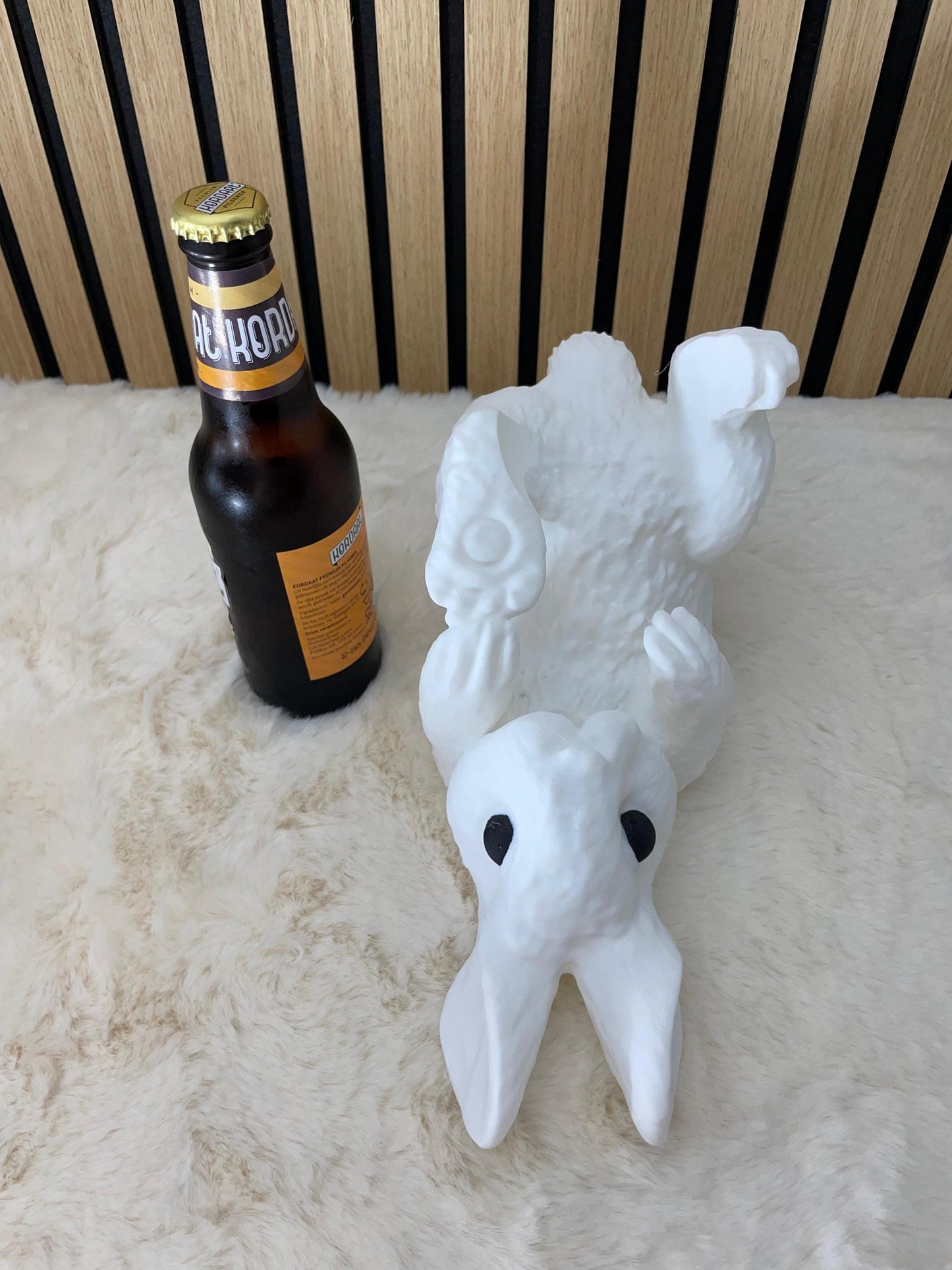 Bunny Wine Bottle Holder White Rabbit Wine Rack Easter Decor Whimsical Animal Wine Display Kitchen Bar Decor Wine Lover Gift Sculpture