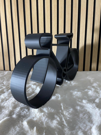 Bike Sculpture Black Bicycle Art Modern Cycling Decor Shelf Display Contemporary Home Office Gift Cyclist Wall Art