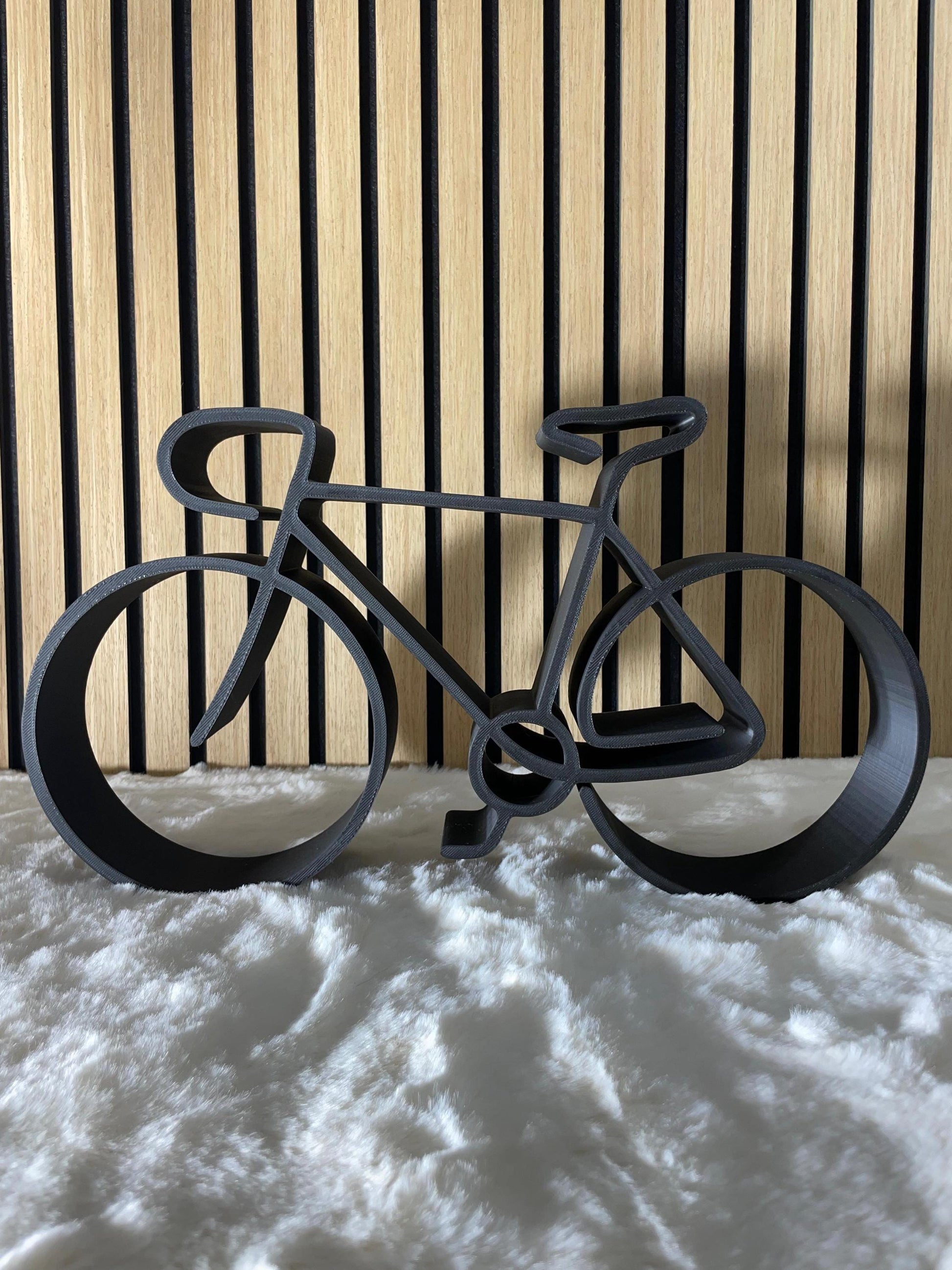Bike Sculpture Black Bicycle Art Modern Cycling Decor Shelf Display Contemporary Home Office Gift Cyclist Wall Art