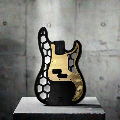 Guitar Body | 3D-Printed Electric Guitar Base | DIY Custom Guitar | Wall Art Decor | Honeycomb Design