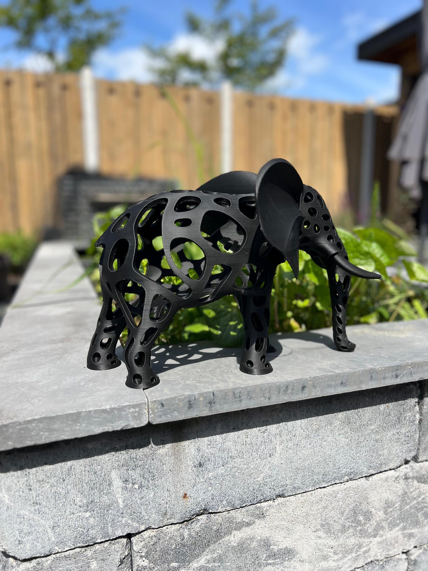 Perforated Elephant Sculpture | Modern Art | indoor & outdoor Decor for Your Space