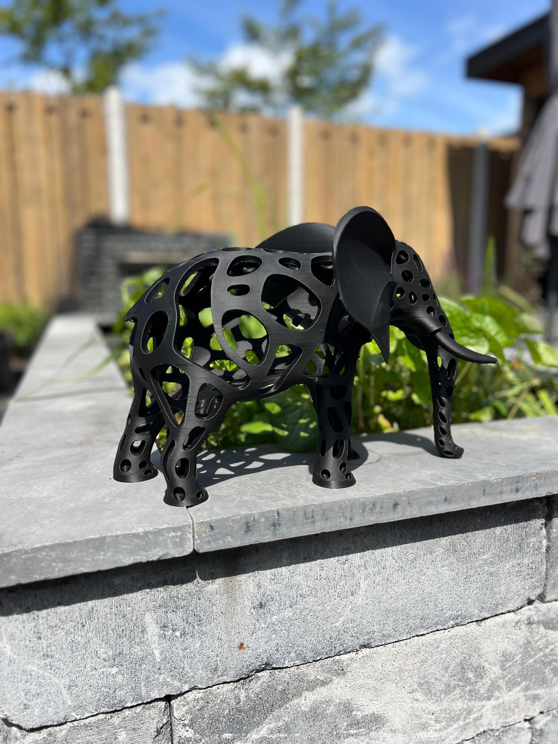 Perforated Elephant Sculpture | Modern Art | indoor & outdoor Decor for Your Space