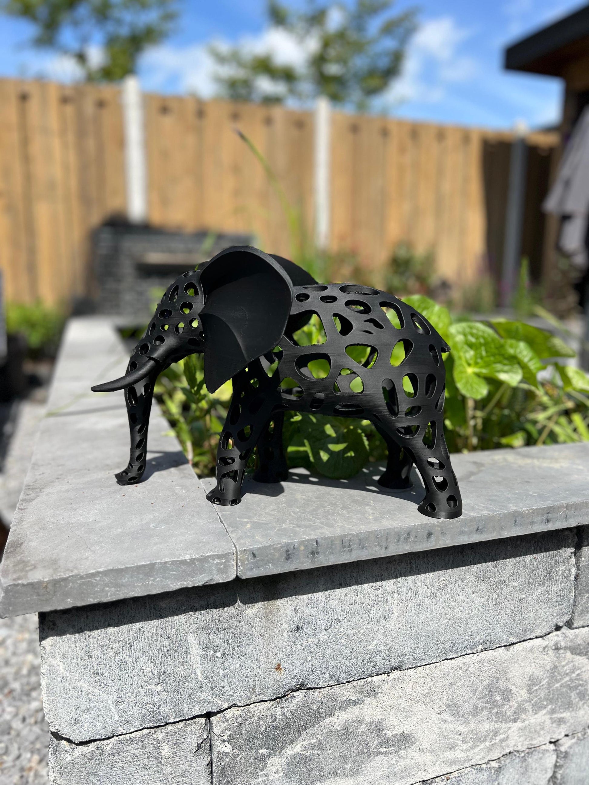 Perforated Elephant Sculpture | Modern Art | indoor & outdoor Decor for Your Space
