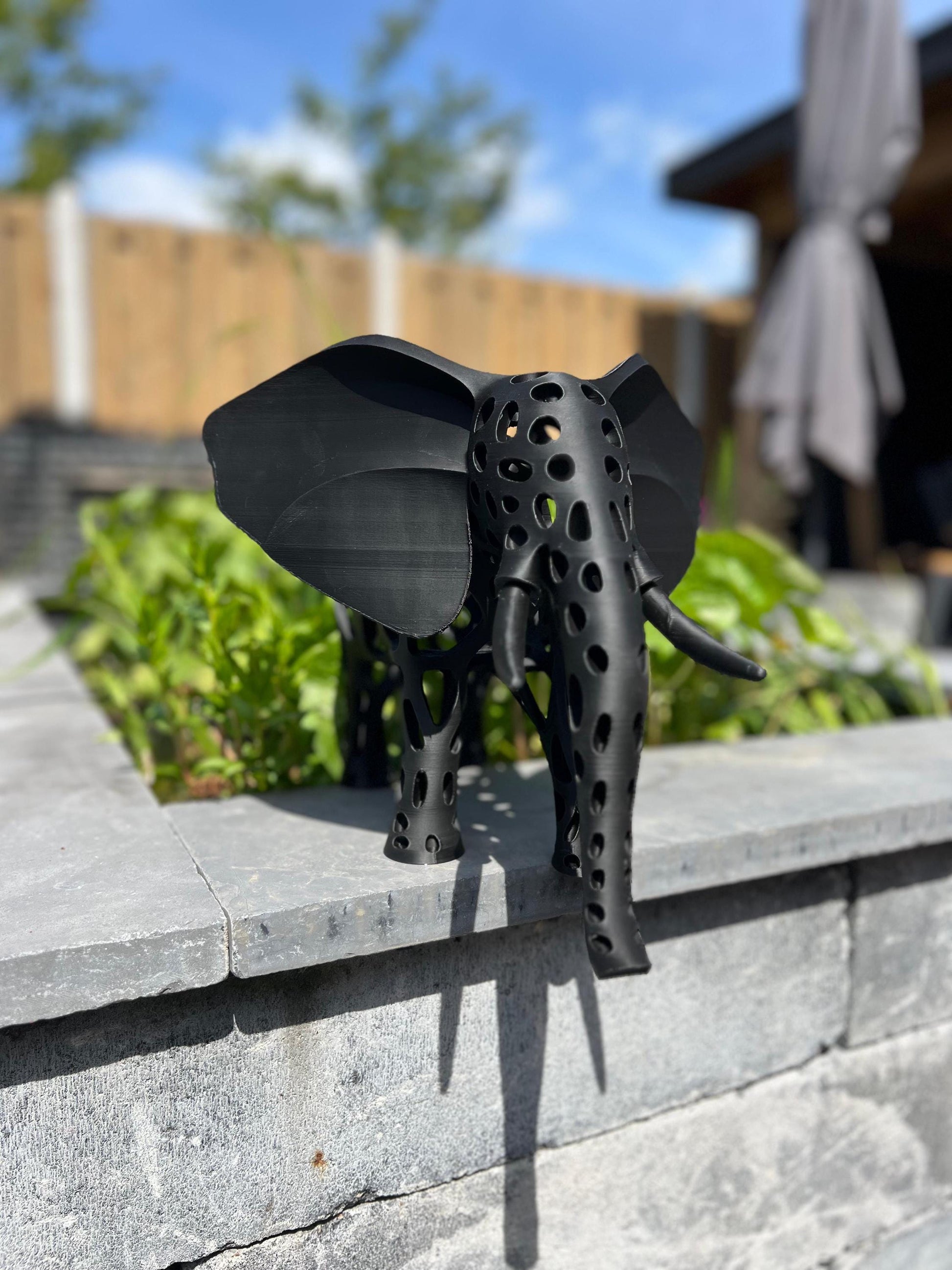 Perforated Elephant Sculpture | Modern Art | indoor & outdoor Decor for Your Space