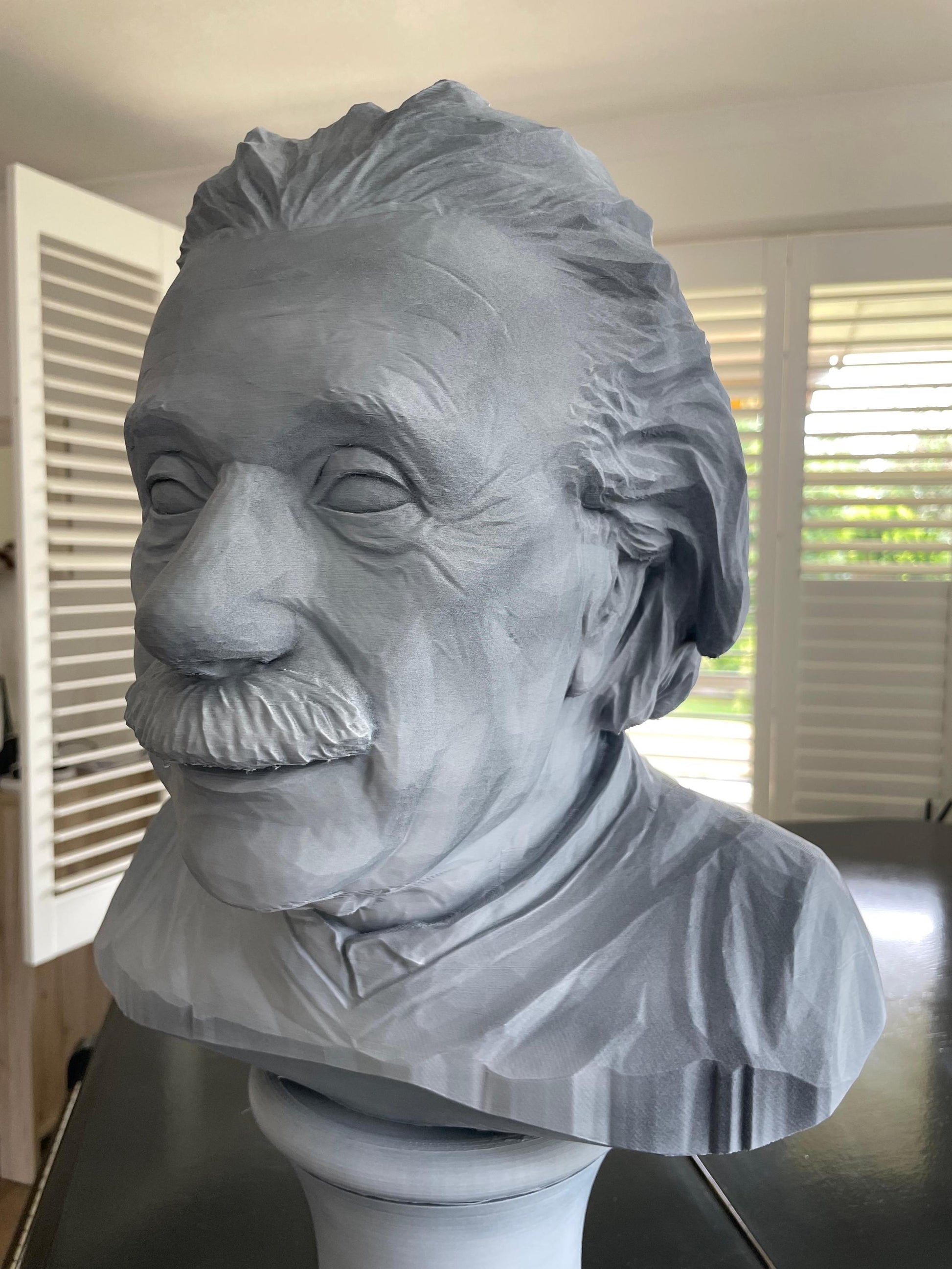 Einstein Bust Secret Compartment 3D Printed Sculpture Hidden Storage Box Genius Desk Decor Physics Gift Science Art Statue Grey