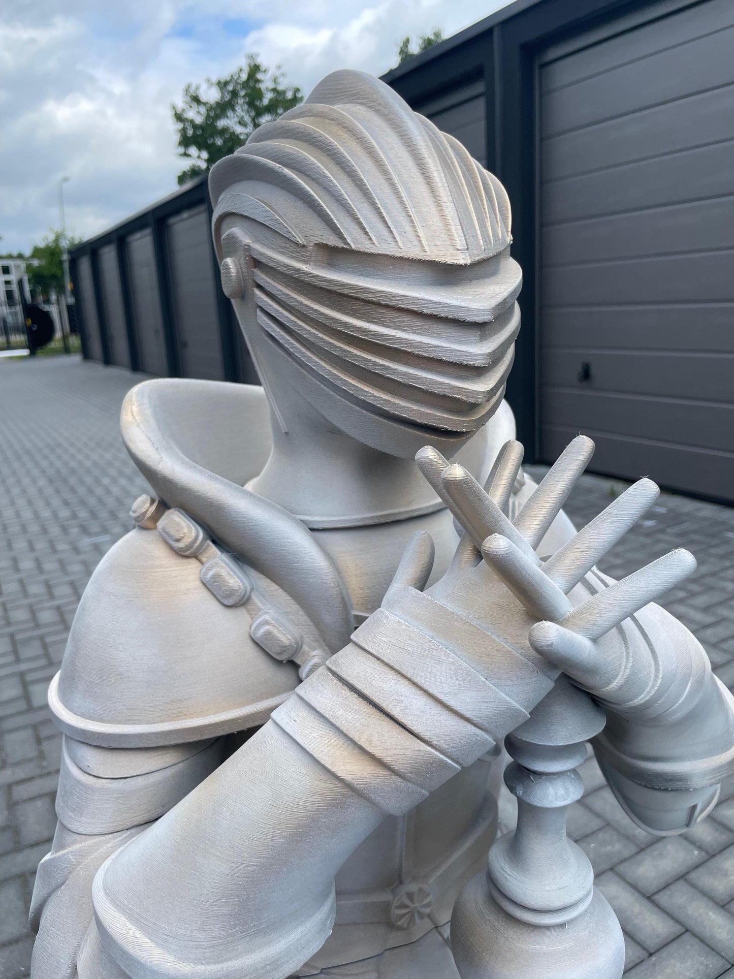 Giant Replica Knight Chess Piece – Life-Size Fantasy Decor | 120cm 3D Printed Statue