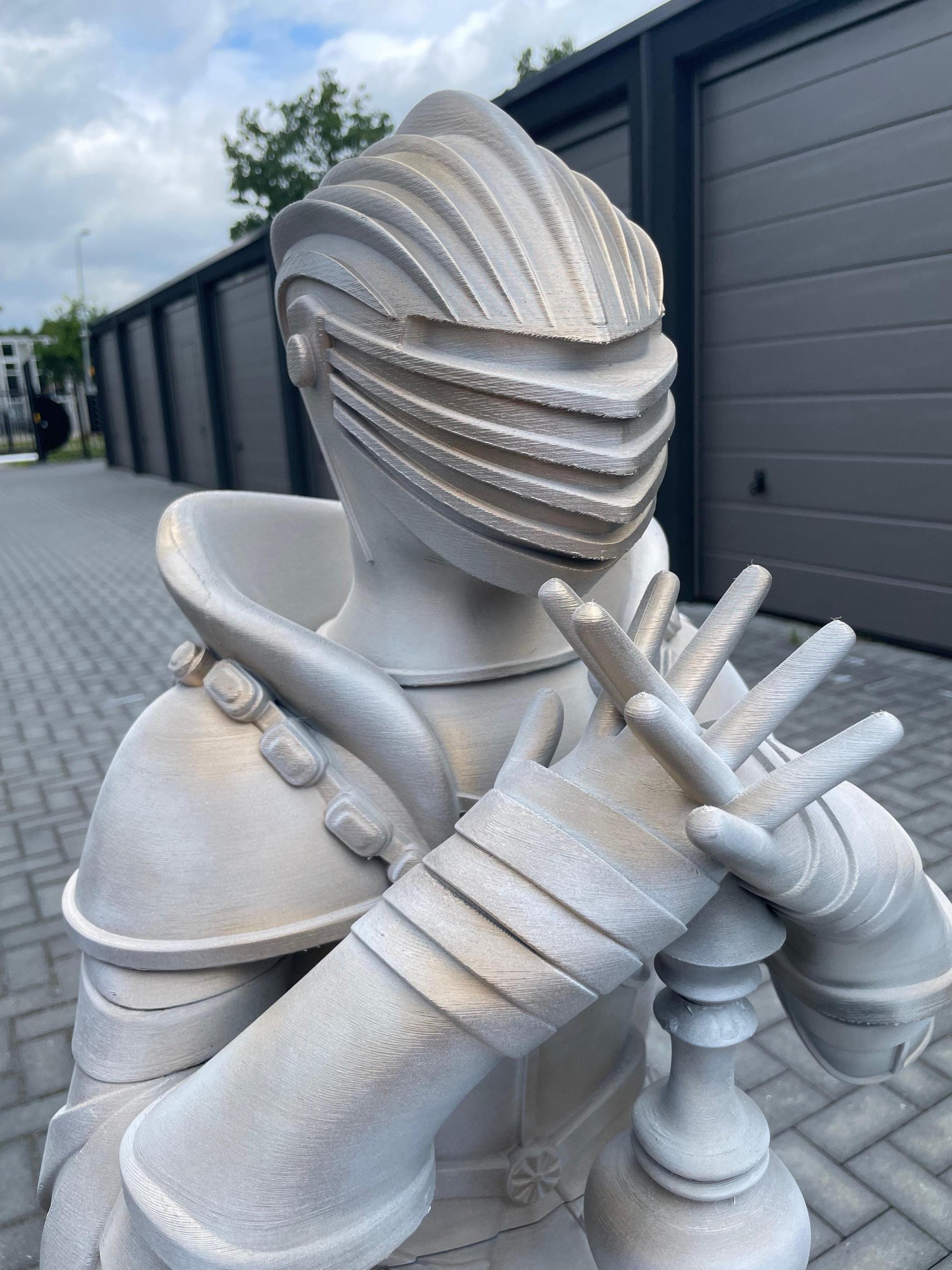 Giant Replica Knight Chess Piece – Life-Size Fantasy Decor | 120cm 3D Printed Statue