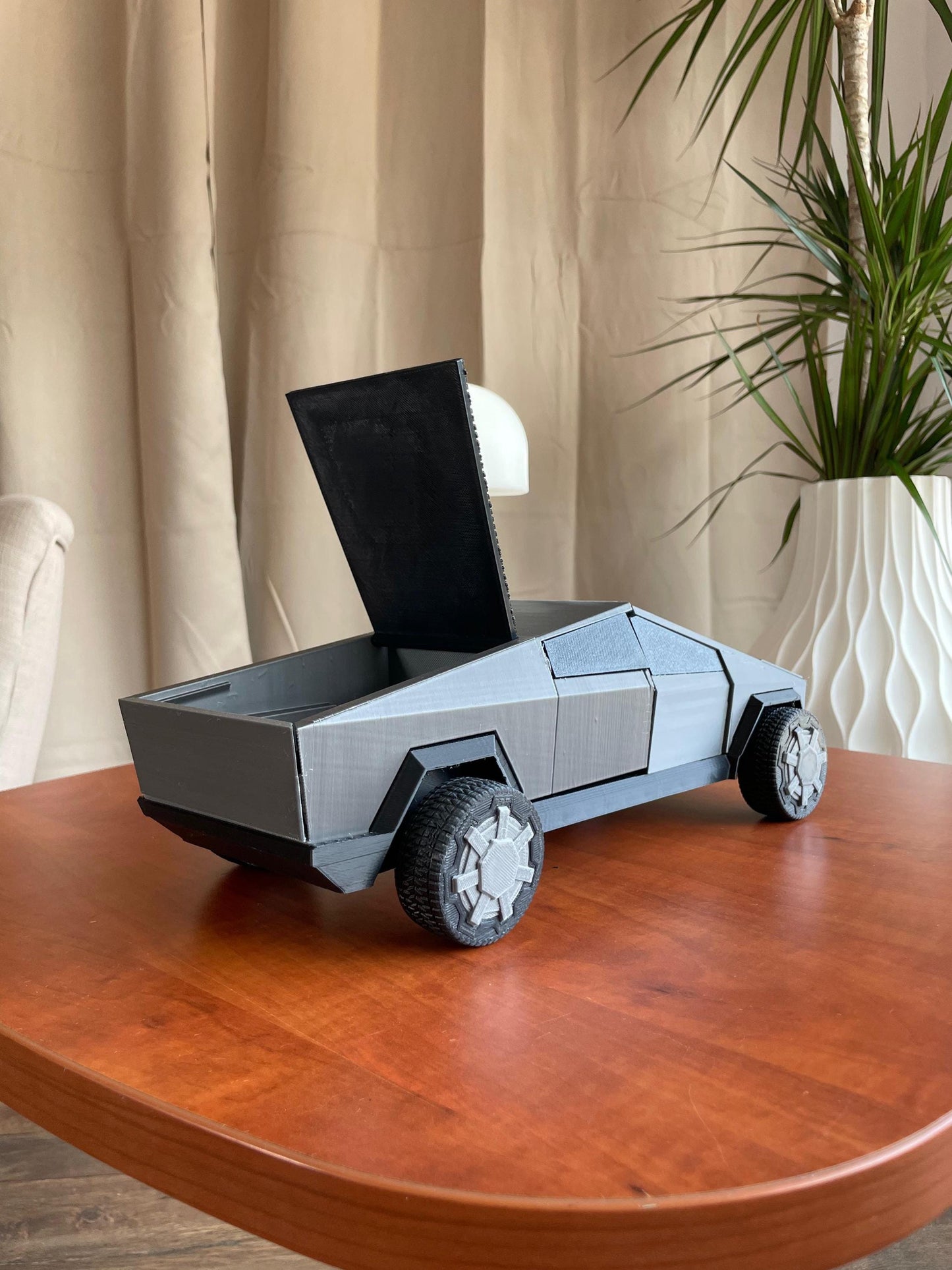 Cybertruck Car Decoration Toy Gray Futuristic Vehicle Collectible Desk Display Car Toy Gift for Men Boys Adults EV