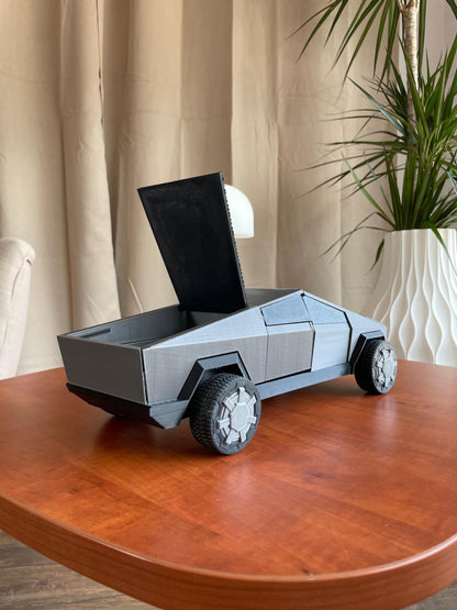 Cybertruck Car Decoration Toy Gray Futuristic Vehicle Collectible Desk Display Car Toy Gift for Men Boys Adults EV