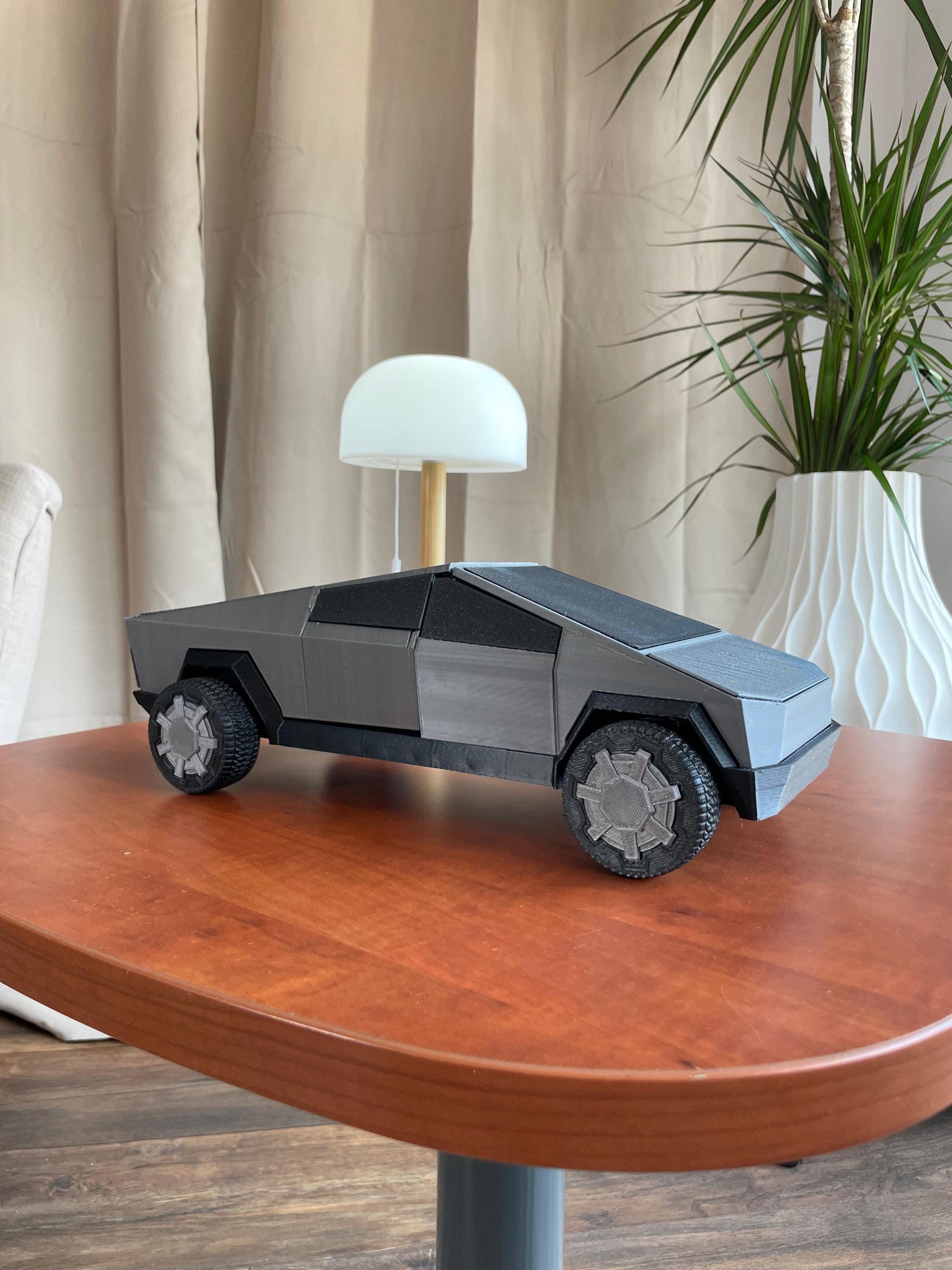 Cybertruck Car Decoration Toy Gray Futuristic Vehicle Collectible Desk Display Car Toy Gift for Men Boys Adults EV