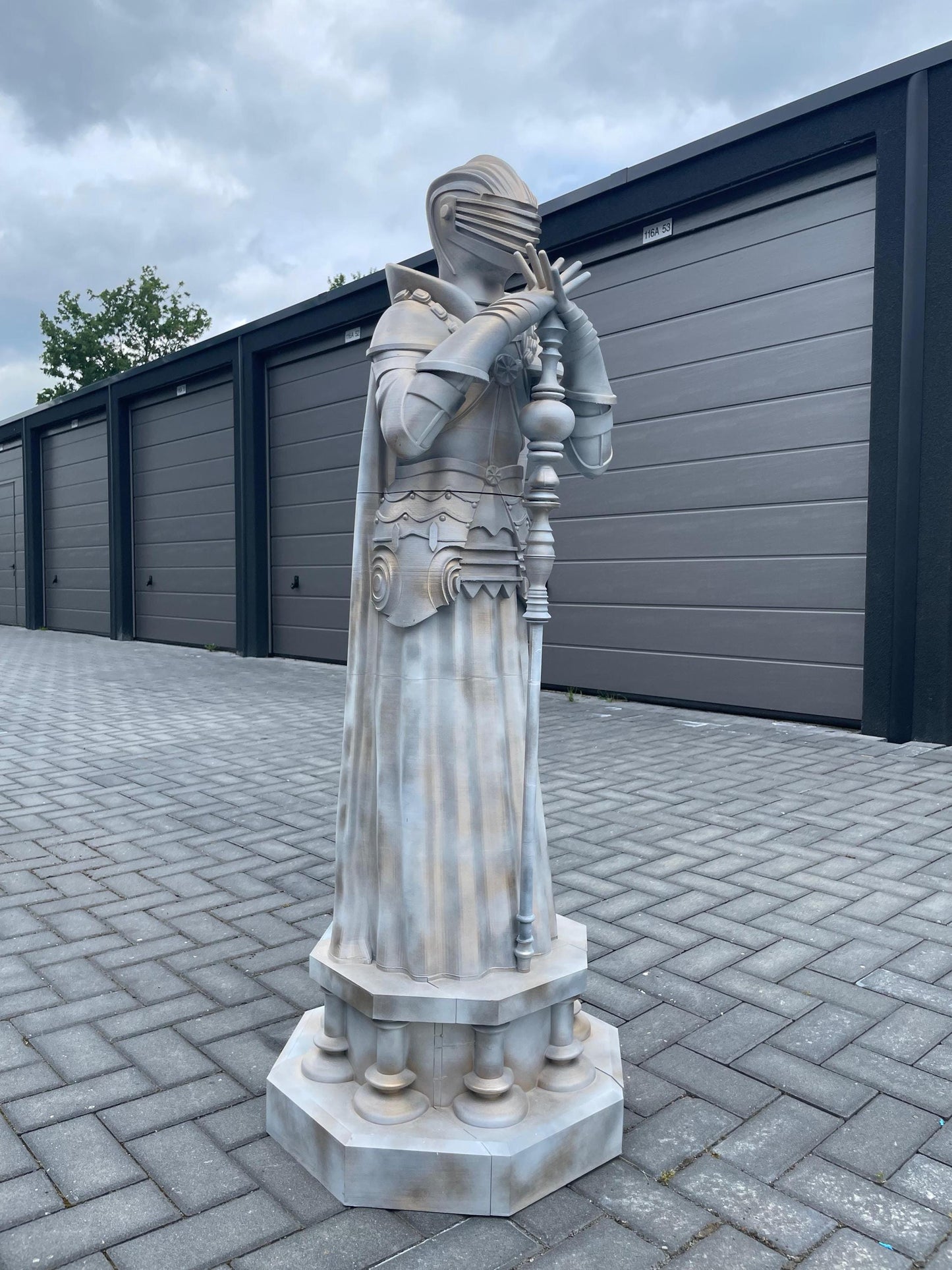 Giant Replica Knight Chess Piece – Life-Size Fantasy Decor | 120cm 3D Printed Statue