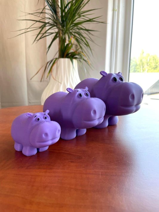 Hippo gift Figurine Kawaii Desk Decor baby Animal Kids Room Office