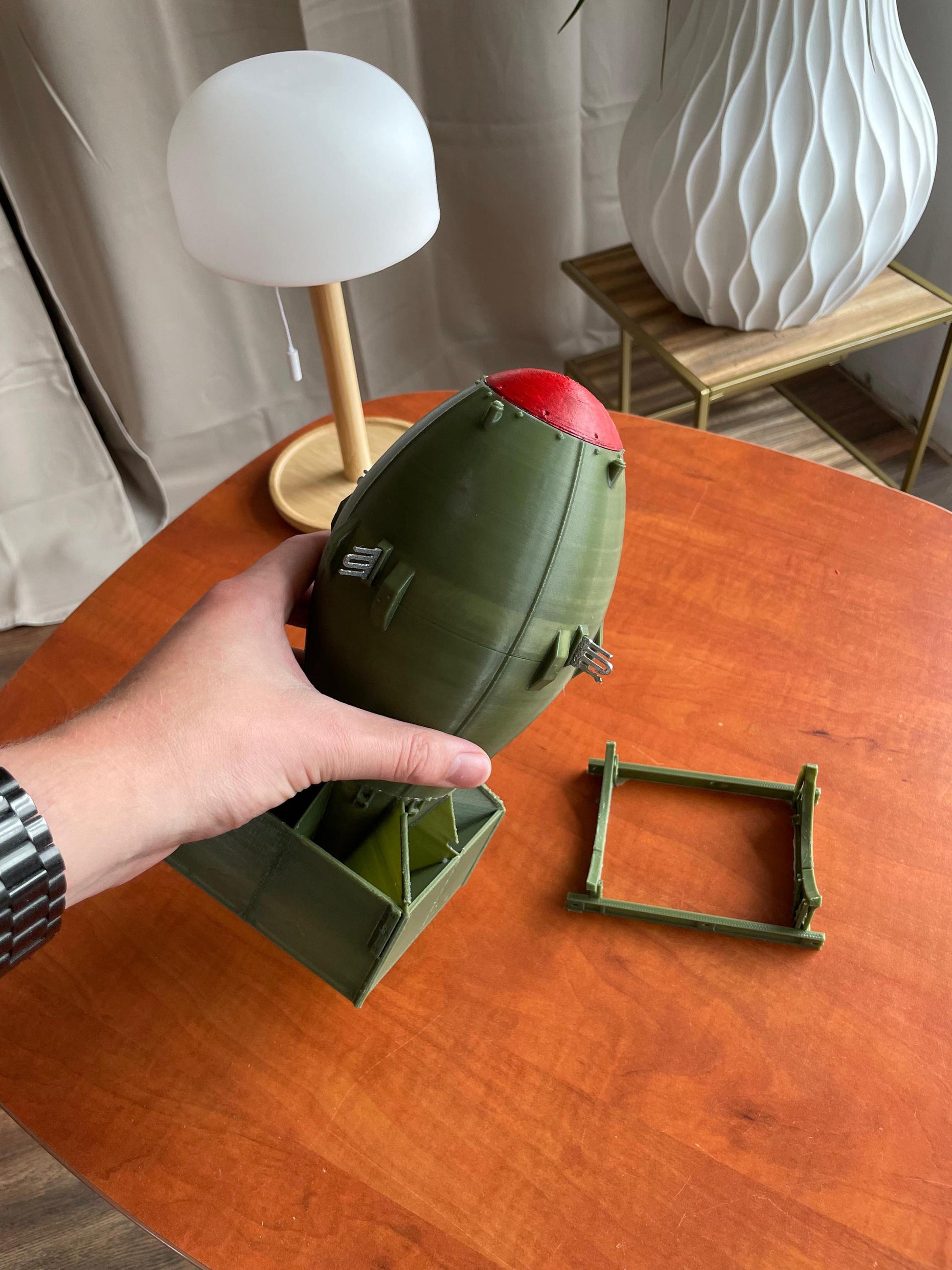 Fat Bomb Model | Detailed 3D Printed Military Replica | Vintage War Decor | Ideal Gift for History Buffs