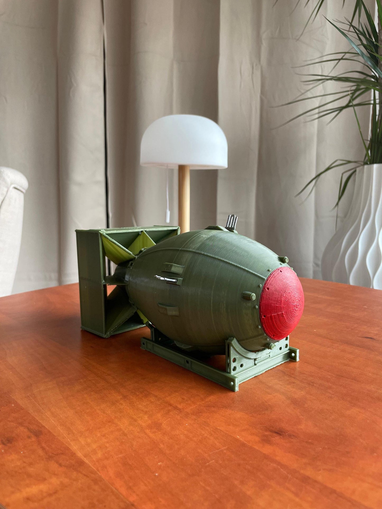 Fat Bomb Model | Detailed 3D Printed Military Replica | Vintage War Decor | Ideal Gift for History Buffs
