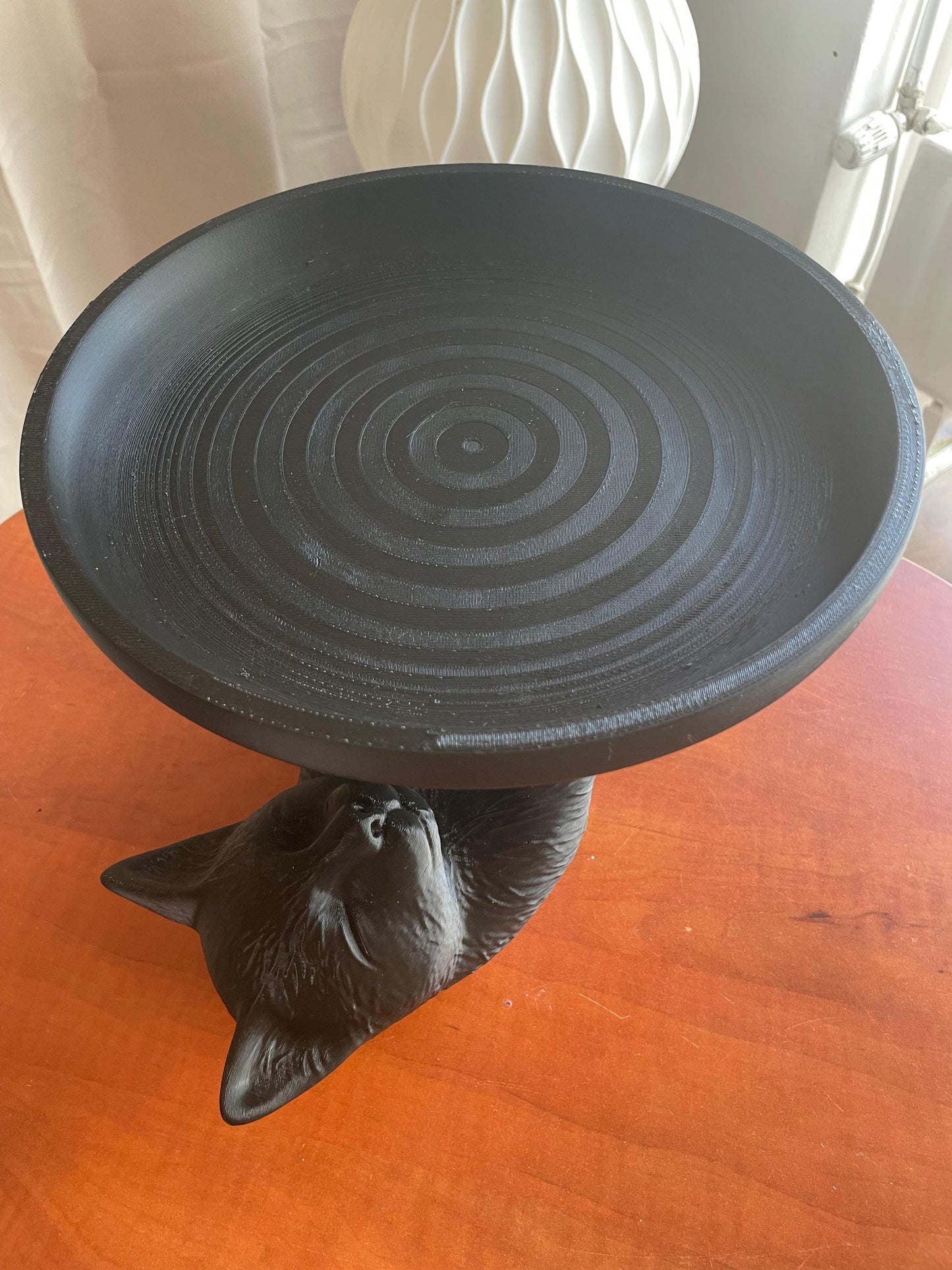 Cat Jewelry Ring Tray Black Cute Kitty Organizer Trinket Dish Gift for Cat Lovers Home Decor Bedroom Vanity Accessories