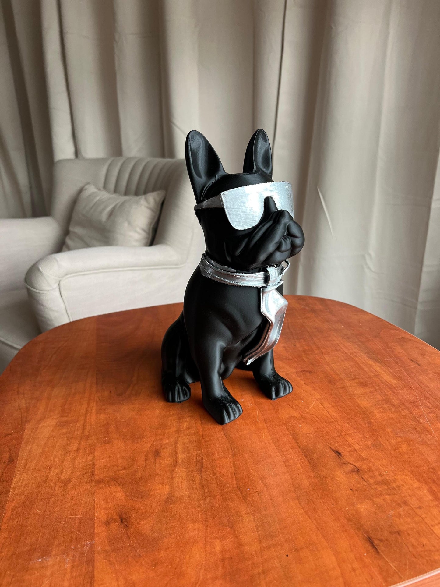 Bulldog Statue with Sunglasses 40CM | Cool Dog Figurine with Tie | Trendy Home Decor Accent | Ideal Gift for Dog Lovers & Modern Interiors