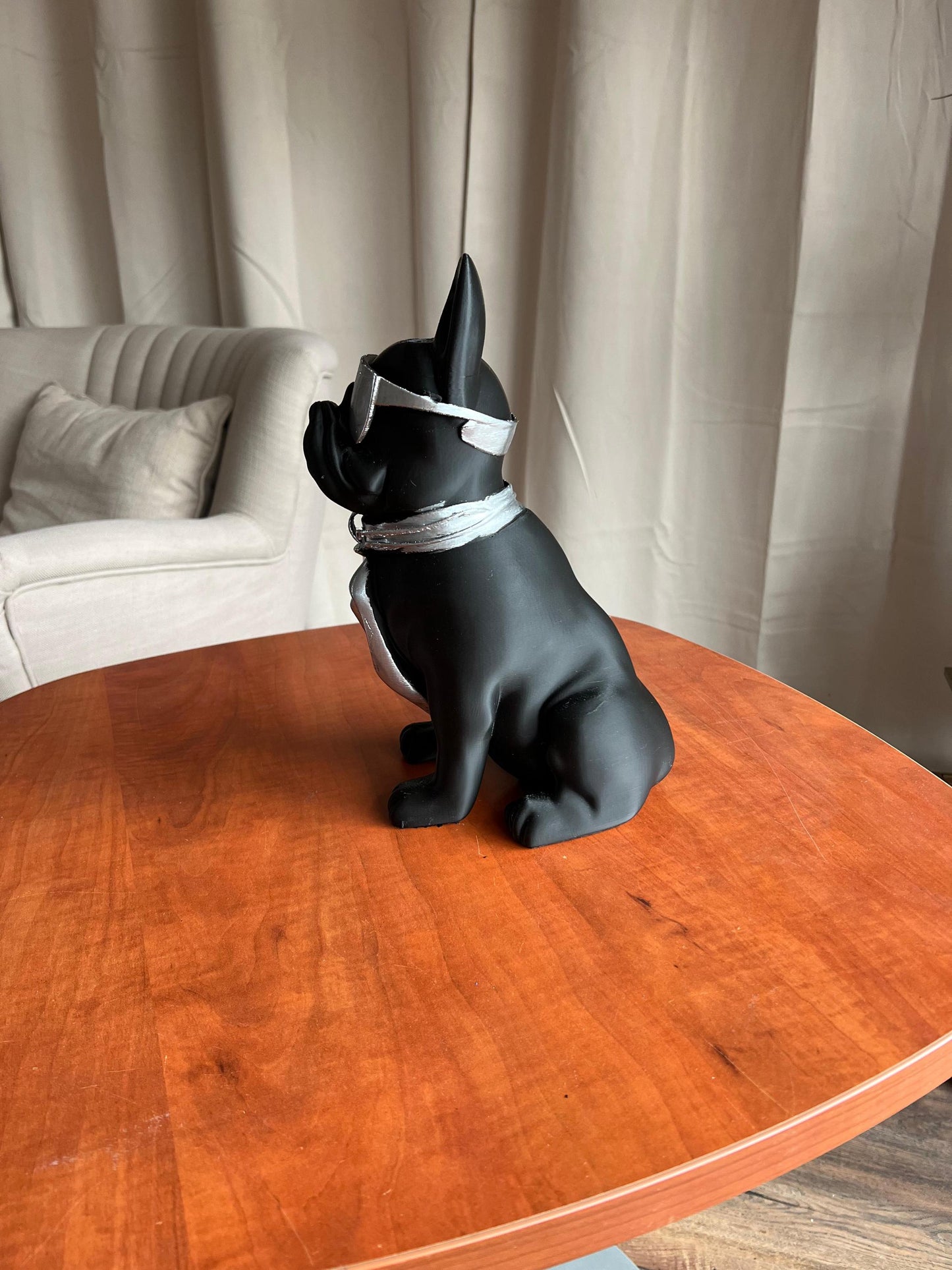 Bulldog Statue with Sunglasses 40CM | Cool Dog Figurine with Tie | Trendy Home Decor Accent | Ideal Gift for Dog Lovers & Modern Interiors