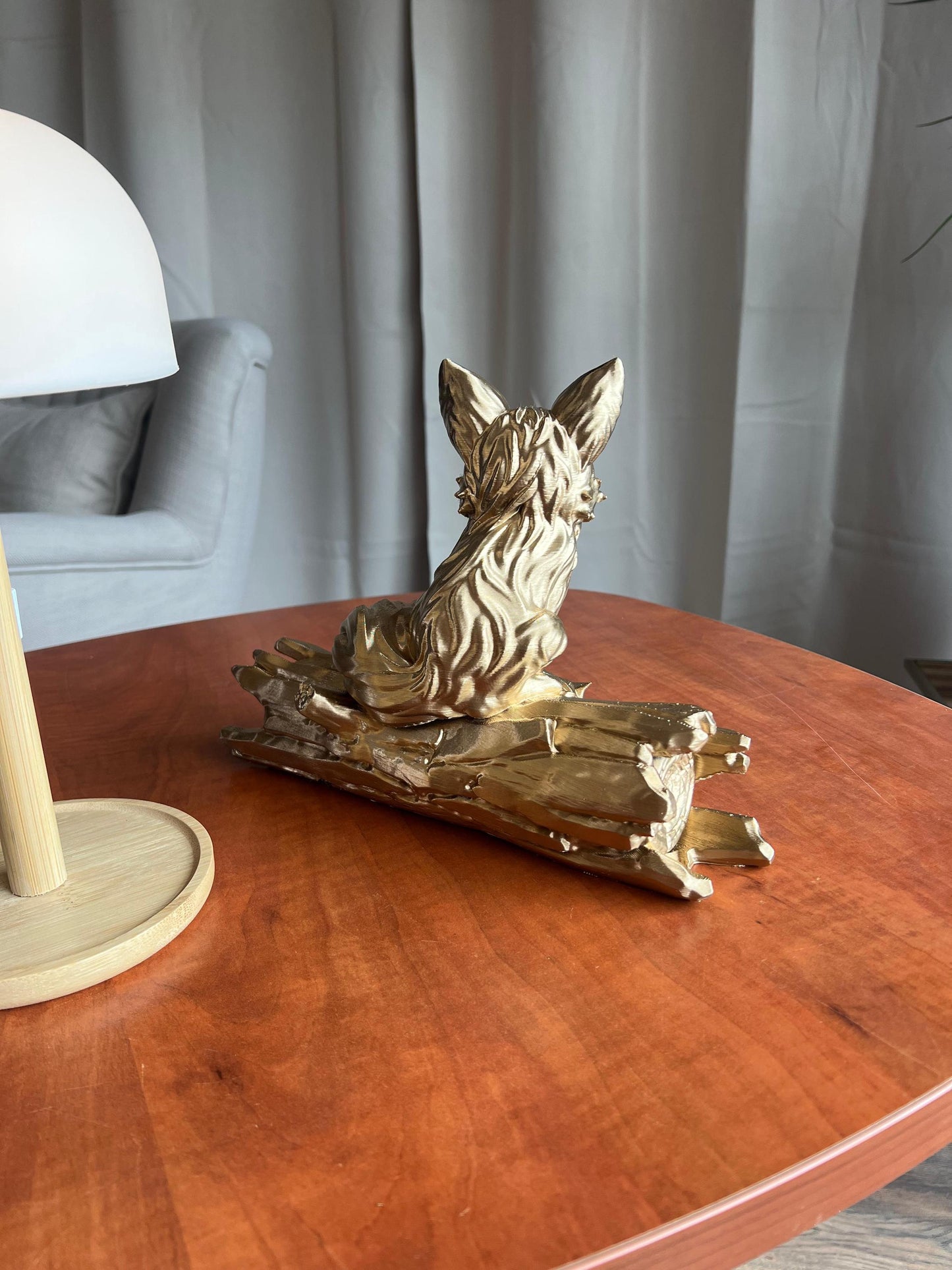 Fox tree Statue – Elegant Woodland Decor – Luxury Animal Figurine on Tree Trunk – Perfect Gift for Nature & Wildlife Lovers